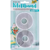 Folia Klettband weiß, 2 Rollen
