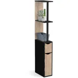 IDMarket Willy Regal 2 Türen 0 x 0 cm Schwarz Holz
