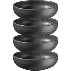 MÄSER Schüssel 16 cm UNO  4er Set, Trad. Tiles Schwarz, 581199