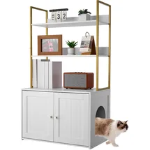 Vevor Katzentoilette 700x450x1245 mm Silber