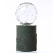 MARELIDA Kugelleuchte Solar grün H: 27 cm inkl. Drahtlichterkette