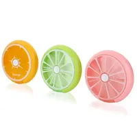 ISAKEN Pillendose klein Rund 7 Tage Medikamentenbox 7 Fächer Tablettenbox Tabletten Wochenbox Pillenbox Tablettendose für Unterwegs, für Vitamin- und Medikamente Aufbewahrung