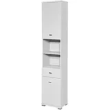 BASIC by Balculina Livetastic Hochschrank 38 x 190 x 30,5 cm Weiß Kunststoff