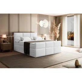 altdecor Boxspringbett Weiß Hochglanz, Höhe ca. 20 cm, 120x200 cm, Schlafzimmer, Betten, Boxspringbetten