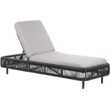 Beliani Gartenliege 190 x 70 x 33 cm Grau