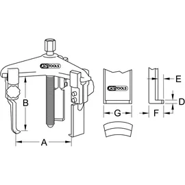 KS Tools Schnellspann-Universal-Abzieher 60-200 mm (630.0011)