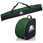 BambiniWelt by Rafael K. Skitasche Skitasche Ski-Schuh-Tasche KOMBI SET 160cm oder 180cm wasserdicht (Skitasche + Skischuhtasche), wasserdichtes, starkes Cordura-Gewebe grün|schwarz