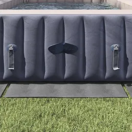 vidaXL Poolabdeckplane grau 999x500 cm