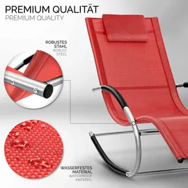 tillvex Relaxliege Sonnenliege 150 x 60 x 89 cm Rot
