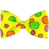 Widmann 28652 - Bunte Fliege, Clown Fliege, Gelb mit Punkten, Bowtie, Accessoire, Kostüm, Karneval, Mottoparty