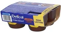 Delical Crème dessert sans lactose Chocolat Aliment 4x125 g