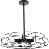 Licht-Erlebnisse Swinton 5 E27 rund Metall schwarz