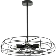 Licht-Erlebnisse Swinton 5 E27 rund Metall schwarz