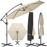 Tectake Ampelschirm 300 x 300 cm Beige