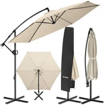 Tectake Ampelschirm 300 x 300 cm Beige