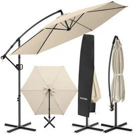 Tectake Ampelschirm 300 x 300 cm Beige