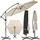 Tectake Ampelschirm 300 x 300 cm Beige
