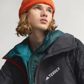 adidas Terrex Herren Techrock Hybrid Primeknit Climaproof Jacke (Größe L, schwarz)
