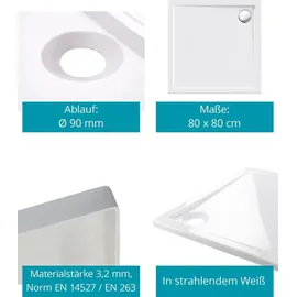 Calmwaters Duschwanne Modern Select Ablaufgarnitur