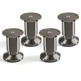 4er Set Möbelfüße Alpha verstellbar Sofafüße Edelstahloptik gebürstet, belastbar bis 250 Kg, Höhe: 80 mm von SO-TECH