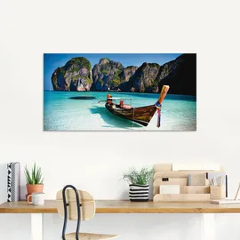 ARTland Maya Bay, Koh Phi Phi Leh, Thailand", blau (farbe bild(er): blau), B:125cm H:50cm, Bilder, in verschiedenen Größen