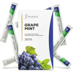 Wunder Zahnstocher mit Geschmack Traube/Minze - 30x Zahnstocher einzeln verpackt frischer Atem mit Aromatisierte Zahnstocher - Lifestyle