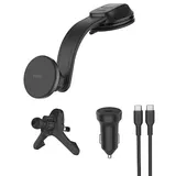 Belkin KFZ-Halterung mit kabelloser 15W Qi2 Ladefunktion Schwarz