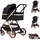 Chipolino Kombikinderwagen 2 in 1 Vista Wickeltasche, Fußabdeckung, Korb, Gurt schwarz