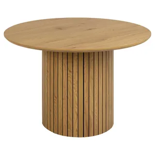 Actona Esstisch Yale Ø 120 cm Holzoptik Braun Wildeiche