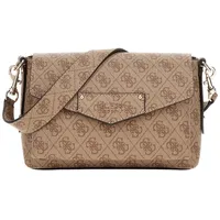 GUESS Eco Brenton Flap Schultertasche - Latte Logo - One Size