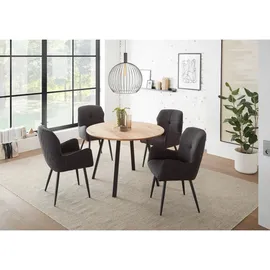 Stolkom Nils Ø 110 cm Eiche braun/schwarz