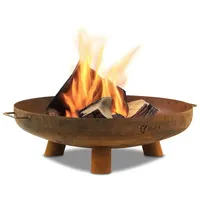 BBQ-Toro Feuerschale Ø 70 cm, Rostoptik, Outdoor Dreibein Feuerstelle