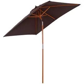 Outsunny Sonnenschirm 200 x 150 cm Kaffee
