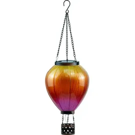 NORTHPOINT Laterne Kunststoff/Metall 19x58x19 cm Solar LED Gelb/Lila
