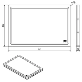 SOTech ORGA-BOX Schneidebrett Bambus 1-tlg. 61 x 40,5 x 3,2 cm