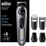 Braun Bartschneider Series 5 BT5440, Haarschneider für Männer mit Stylingwerkzeugen, 100 Minuten Laufzeit - Schwarz