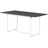 B&D home Esstisch, Schwarz, Weiß, Holzwerkstoff, Metall, Marmor Optik, Rechteckig,Rechteckig, U-Form, 80x76x120 cm, | Gr.: onesize