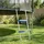 sportnow Trampolinleiter 32/63 cm 2 Stufen Einstiegsleiter Trampolin-Leiter bis 150 kg Tragkraft Sicherheitsleiter mit verzinktem Stahlrahmen Blau Aosom