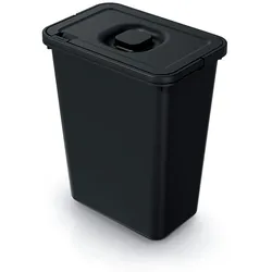 Keden Systema 10L Recycling-Mülleimer mit Deckel in Schwarz