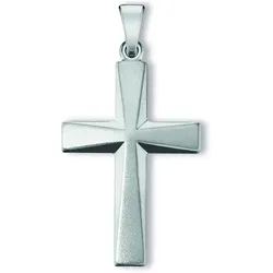 Kreuzkette ONE ELEMENT "Halskette - Kreuzkette mit Kreuz Anhänger aus 925 Silber", silber, Halsketten, Damen, Silber 925 (Sterlingsilber), stufenlos verstellbare Halskette bis 45 cm