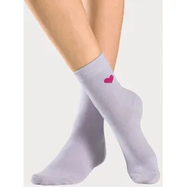 LASCANA Basicsocken Damen 4x gemustert, 3x uni Gr.39-42