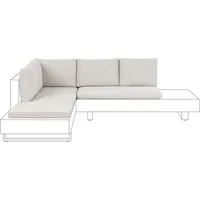 Beliani Outdoor Kissenbezug LANCIANO Cremeweiß