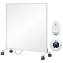 bringer-germany Bringer Infrarotheizung Standgerät - 300 Watt - Energiesparend - Mobile Elektroheizung mit Standfüßen auf Rollen, Thermostat und Fernbedienung - 5 Jahre Garantie, TÜV - Deutsche Qualitätsmarke