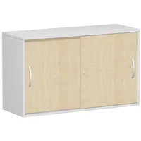 Geramöbel Schiebetürenschrank Flex, S-312153-AL lichtgrau, ahorn 1 Fachboden 120,0