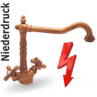 Altkupfer Niederdruck Küchenarmatur Spültischarmatur Wasserhahn - MADE IN ITALY