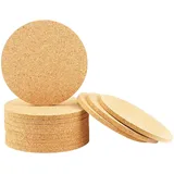20 Stück Korkuntersetzer Runde10cm,Untersetzer Kork,Topfuntersetzer,Korken,Glasuntersetzer,Holz,Coasters,Hitzebestaendig,Langlebig,Bierdeckel für Getränke,Café,Restaurant,Familie,Büro,Leicht reinigen