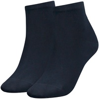 Tommy Hilfiger Damen Quarter Socken, Vorteilspack - TH, Baumwolle, 35-42, einfarbig Dunkelblau 35-38