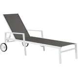 Brafab Leone Gartenliege 198 x 60 x 90 cm Weiß