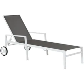Brafab Leone Gartenliege 198 x 60 x 90 cm Weiß