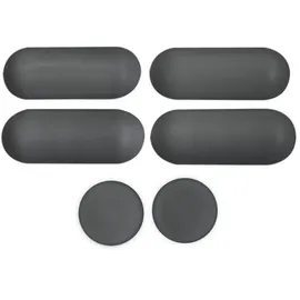 Evineo Ersatz-Set Puffer für Sitzring und Deckel Dusch-WC grau, BL001131,